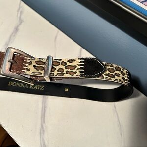Donna Katz animal print color block fashion belt